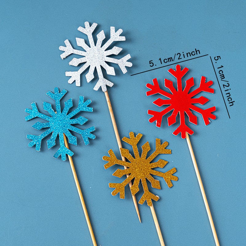 Assorted Snowflake cake topper size