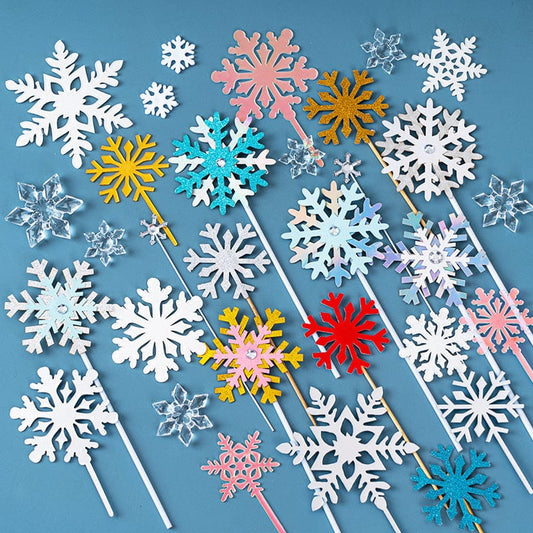 Assorted Snowflake cake toppers 
