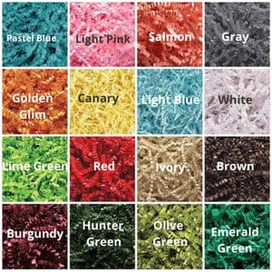 Assorted Color Crinkle Cut Paper Shred: Gift Wrapping Material