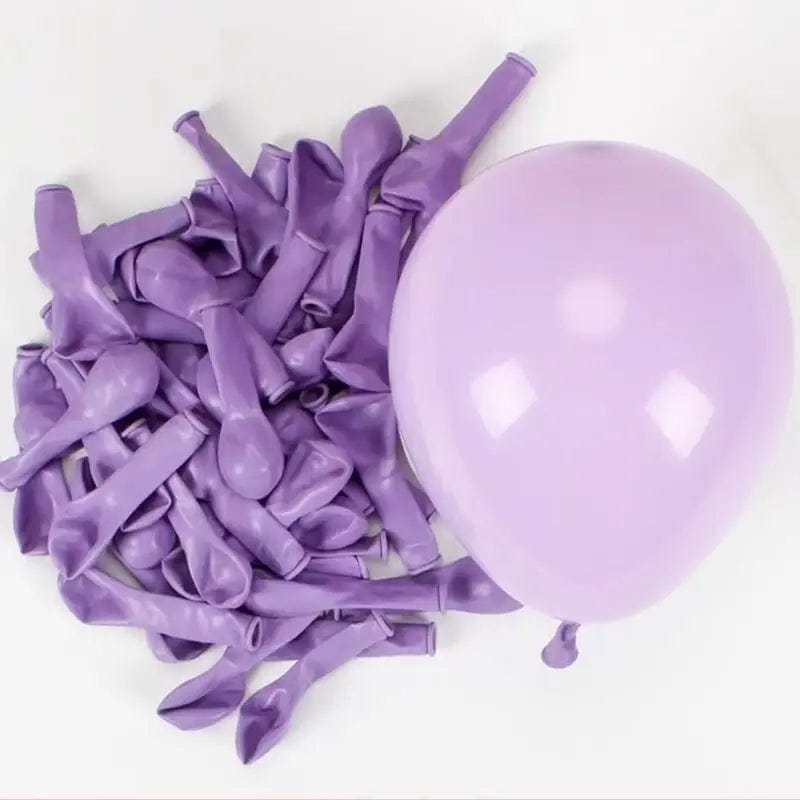 macaron purple balloons with one blown up