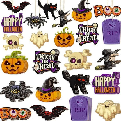 scary Halloween decorations white background