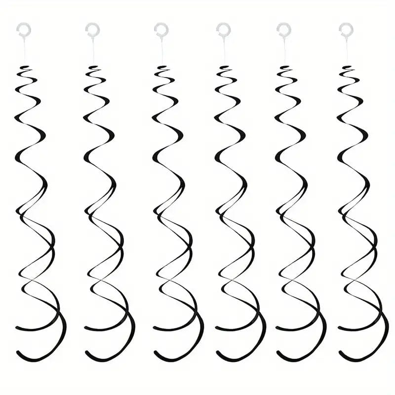 6 pk Double Spiral Hanging Ornament Charms Swirl Pull Flower Birthday Party Decoration Party Decor Supplies