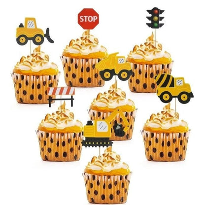 Construction-Themed Party Engineering Car Cake Decorations - Perfect for Baby Shower & Kids Birthday!