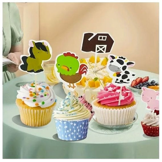 Farm Animal Cupcake Toppers: Chickens, Ducks, Cows, Horses