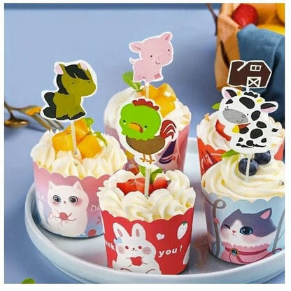 Farm Animal Cupcake Toppers: Chickens, Ducks, Cows, Horses