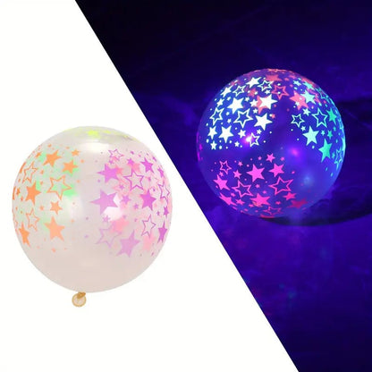 Fluorescent Star Balloons, Glow Balloons Night Party Balloons, Party Balloons Night Glow Balloons, For Nightclub Theme Party