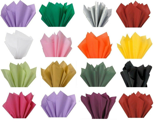 Gift grade colored tissue paper lot, Great for any occasion, gift bags, Weddings, baby shoes, birthdays and so much more!