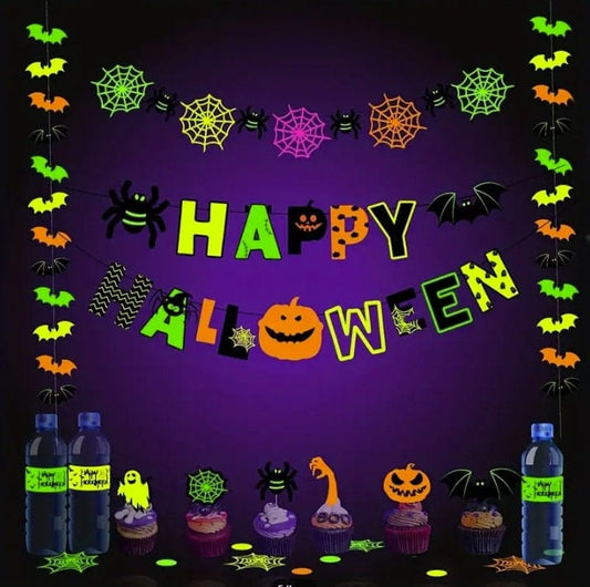 Glowing Halloween Cake Decor: 6 Fluorescent Spooky Inserts!