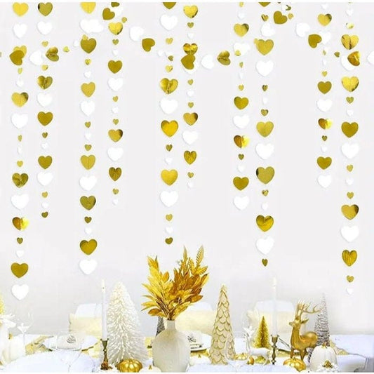 Golden Love: Heart Shaped Garland for Special Celebrations!