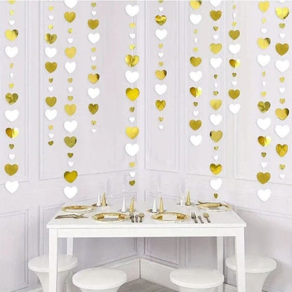 Golden Love: Heart Shaped Garland for Special Celebrations!