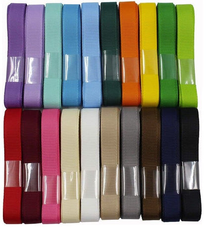 Grosgrain Ribbon, 3/8" X 2 Yard/Roll, 24 Colors, Perfect for Wedding, Gift Wrapping, Bow Making, Scrapbooking & Other Projects!