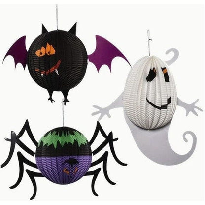Halloween 3D Paper Honeycomb: Ghost, Bat, and Spider Decor for Venue and Props