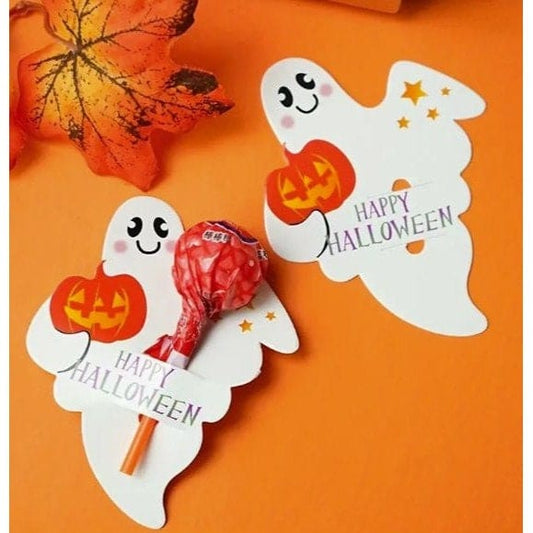Halloween Pumpkin Lollipop and Cake Pop Decoration Card: Instantly Elevate Your Treats and Decor with Festive Charm!