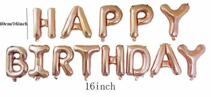 Happy Birthday Balloon Set (16inch), Birthday Decoration Balloon, Scene Decor, Room Decor, Birthday Party Supplies, Theme Party Decoration