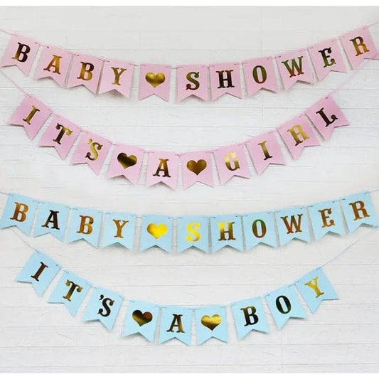 It's a Boy! Baby Shower Banner: Christening Decor