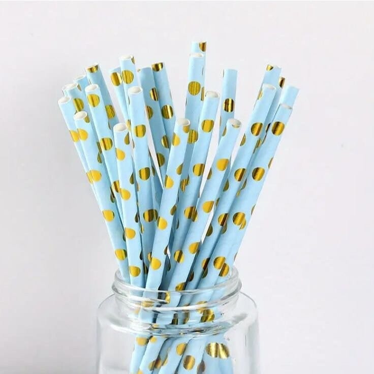 Metallic Designed Paper straws great for anything you can think of!