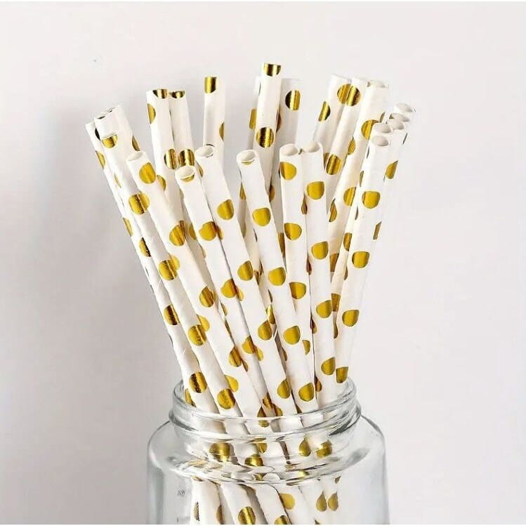 Metallic Designed Paper straws great for anything you can think of!