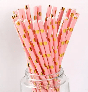 Metallic Designed Paper straws great for anything you can think of!