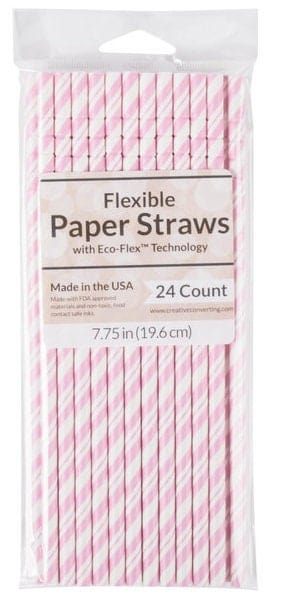 Pastel Blue paper straws that are flexible, eco-friendly, and great for Spring, Summer, Fall Pool Parties, BBQ's, and turtle safe!