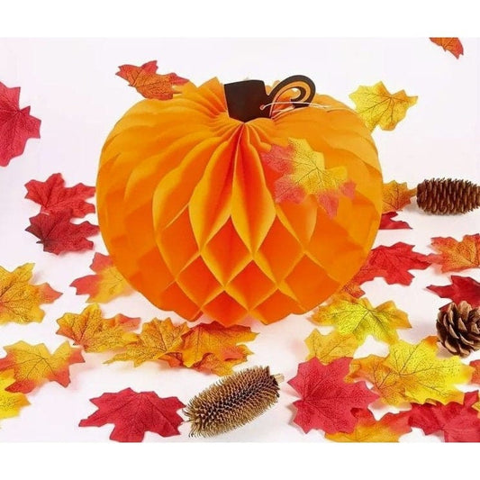 Pumpkin Honeycomb Decoration: Autumn Party Centerpiece