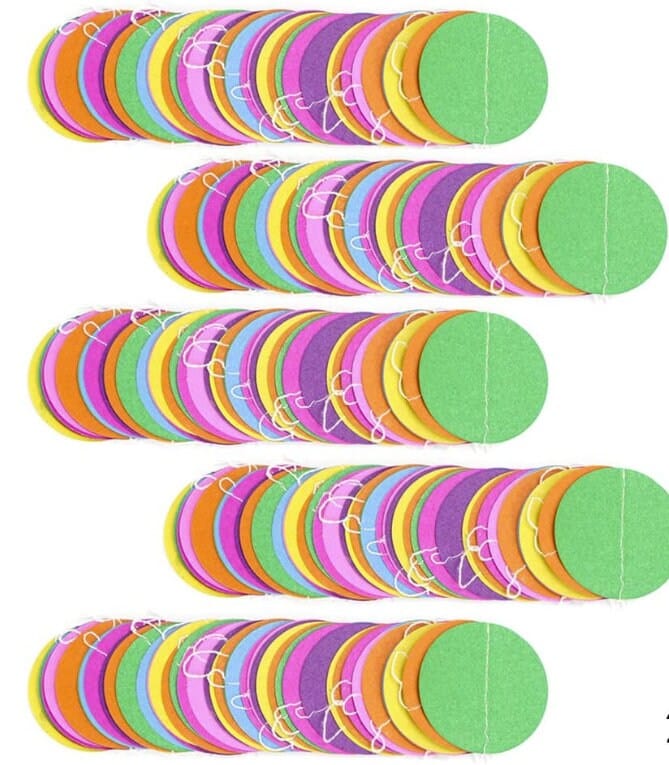 Rainbow Garland Circle Dots, Colorful Paper Garland, Rainbow Decorations Birthday, Baby Shower, Classroom, Candyland Streamers Party Supplies