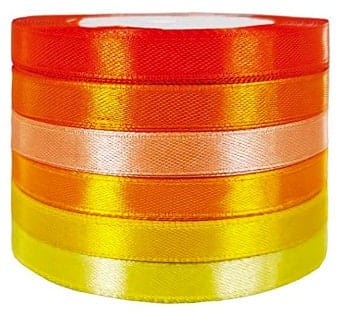 Satin ribbon is made of high-quality polyester, double sided, .4" wide x 25 yrds, smooth surface giving texture, strength, great color!