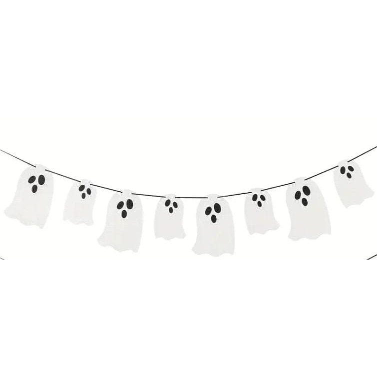 Shimmering Halloween Ghost Banner: Hauntingly Stylish Decor!