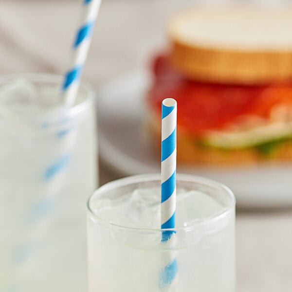 Striped Colorful paper straws, eco-friendly, and great for Spring, Summer, Fall Pool Parties, BBQ's, and turtle safe on the beach!