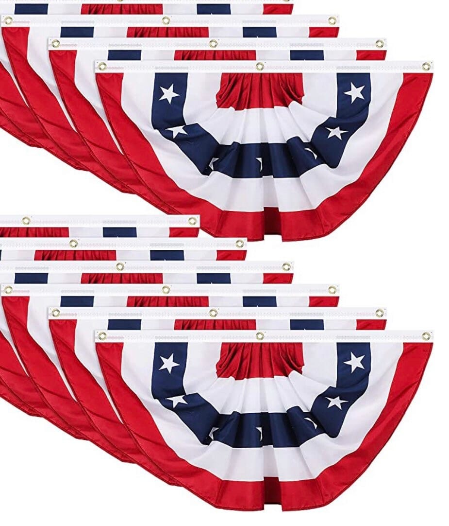 12 bunting flags