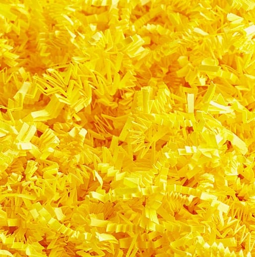 close up of Yellow paper shred