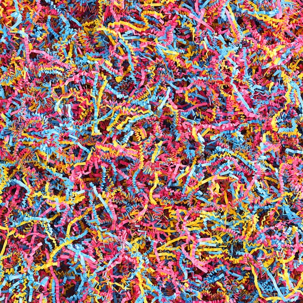 Assorted Color Crinkle Cut Paper Shred: Gift Wrapping Material