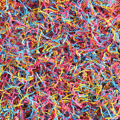 Assorted Color Crinkle Cut Paper Shred: Gift Wrapping Material