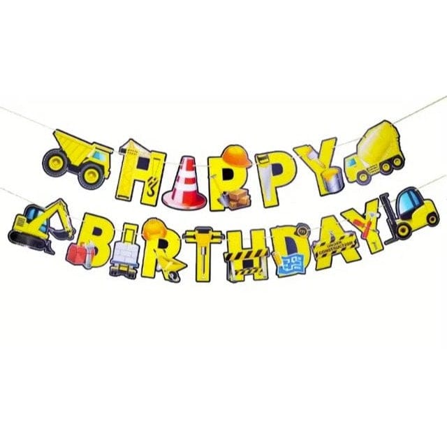 Build Your Best Birthday: Construction-Themed Pull Flag