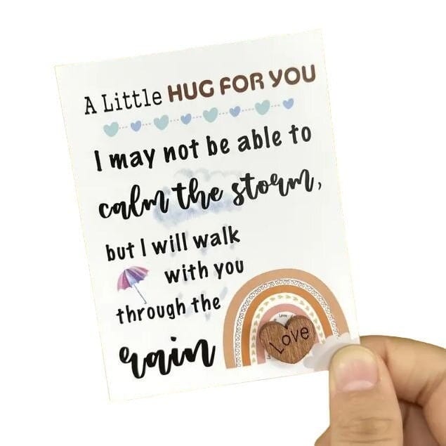 Pocket Hug Poem Card - Thoughtful Friendship Present and Cheer Up Gift