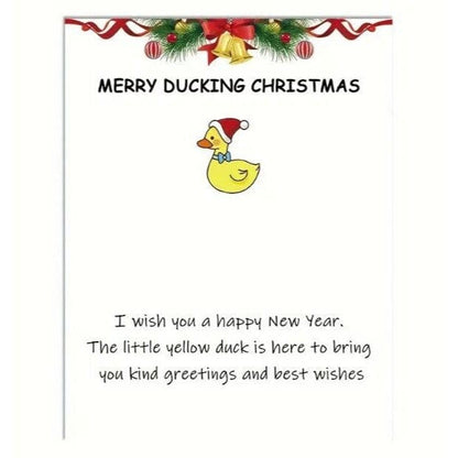 Quack-tastic Greetings: Cute Little Duckling Christmas Card