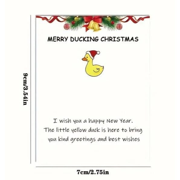 Quack-tastic Greetings: Cute Little Duckling Christmas Card