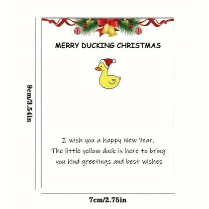 Quack-tastic Greetings: Cute Little Duckling Christmas Card