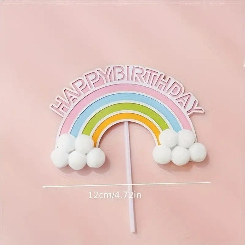 Rainbow Happy Birthday Cake Toppers: Vibrant Celebrations