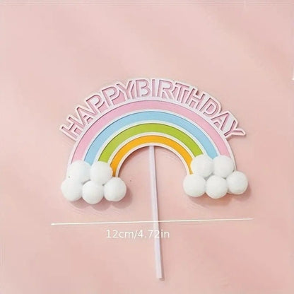 Rainbow Happy Birthday Cake Toppers: Vibrant Celebrations