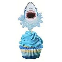 Shark Series Cupcake Toppers, Under The Sea Theme Party Cake Decor Supplies, Baby Shower Cupcake Decor, Cake Decor Supplies,