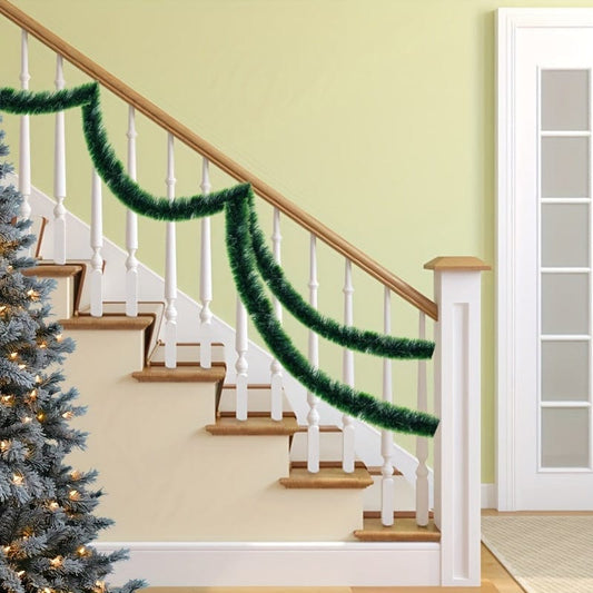 Sparkling Christmas Tree Tinsel Garland - 1 pck Festive Holiday Decor 17592224895628