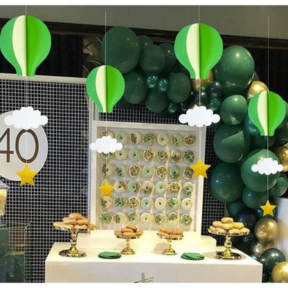 Lime green-Light Green-Green-hot-air-balloon-garland-with-clouds-stars