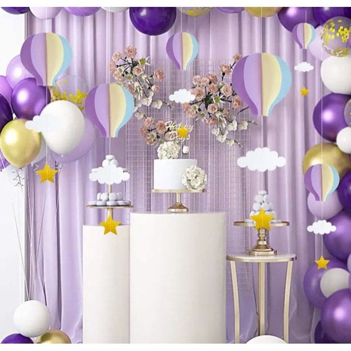 Purple-Light Blue-Yellow-hot-air-balloon-garland-with-clouds-stars