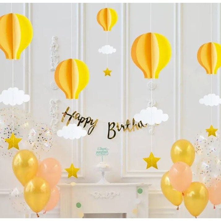 Orange-Light Yellow-Mustard Yellow-hot-air-balloon-garland-with-clouds-stars