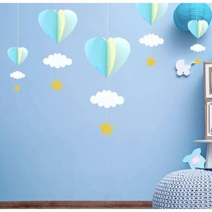 Paper 3D Heart Pull Flower Party Decor