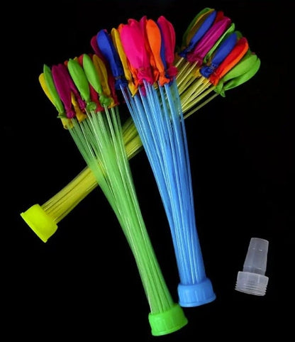 3 sets of water balloons on black surface