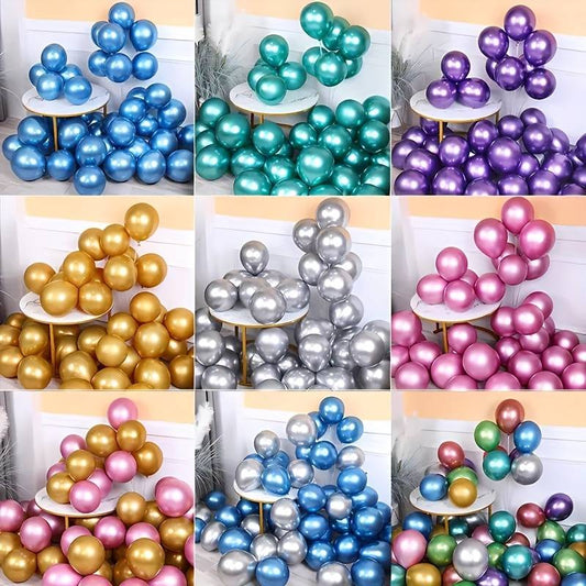 9 different Metallic balloon varieties 