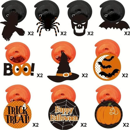 30pcs Halloween Hanging Swirls: Witch, Bat, Pumpkin, Ghost, Spider Foil Swirls!