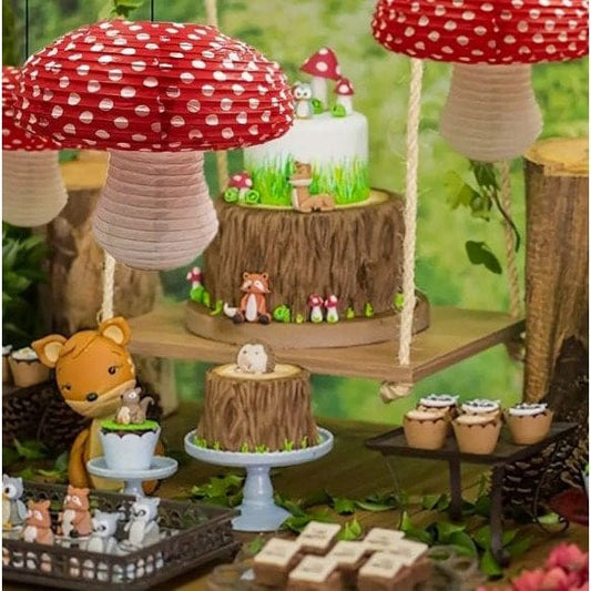 3D Mushroom Paper Lantern: Jungle Wonderland Party Decor