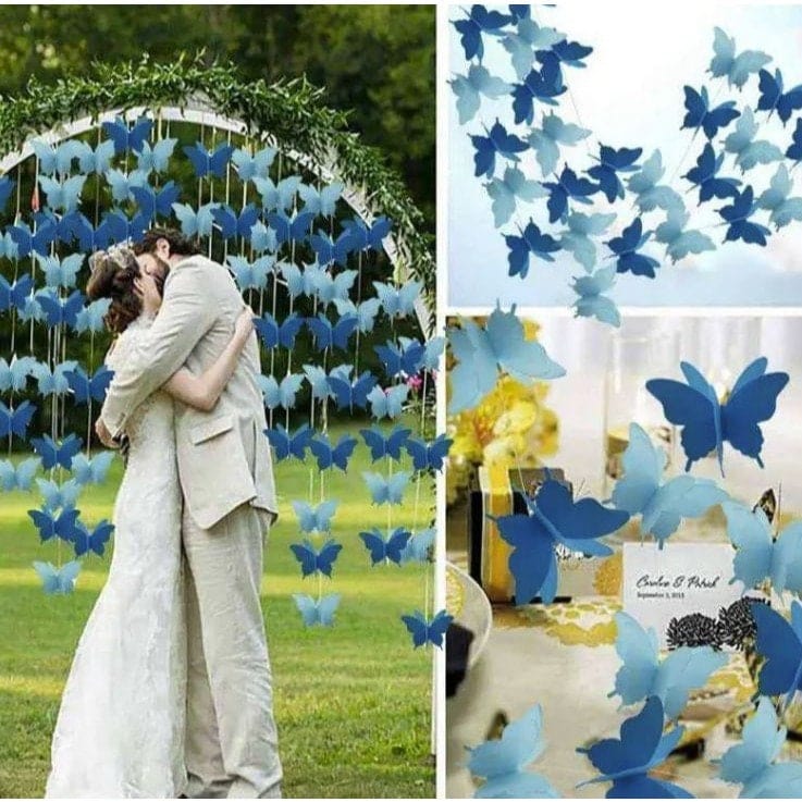 3D Paper Butterfly Garland: DIY Wedding, Party, and Birthday Hanging Decorations